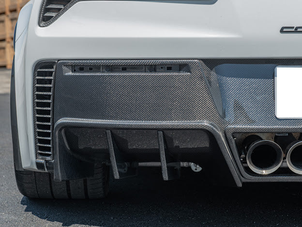 2014-2019 CORVETTE C7 GM FACTORY PACKAGE CARBON FIBER REAR BUMPER DIFFUSER